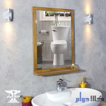 آینه دستشویی دورقاب طرح چوب 8